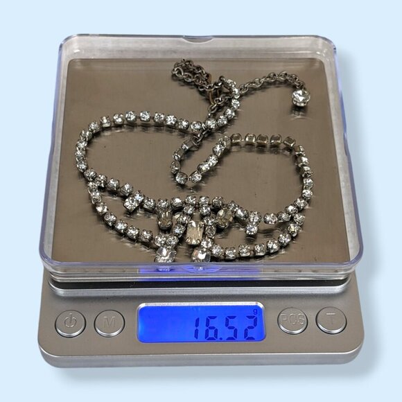 (2/$20) Vintage Rhinestone Collar Accent Necklace - Picture 6 of 6